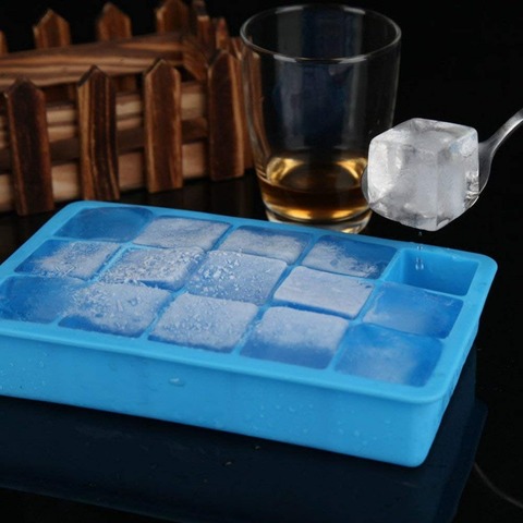 DIY Creative Big Ice Cube Mold Square Shape Silicone Ice Tray Fruit Ice Cube Maker Bar Kitchen Accessories ► Photo 1/6