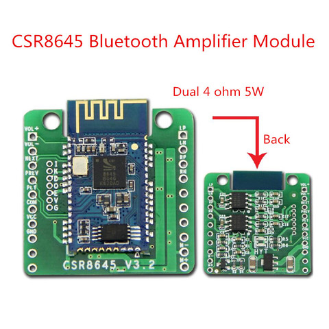 5W+5W Bluetooth 4.0 Amplifier Board CSR8645 APTX APT-X Stereo Receiver Module Speaker Audio Amp Lossless w/ Call Function ► Photo 1/5