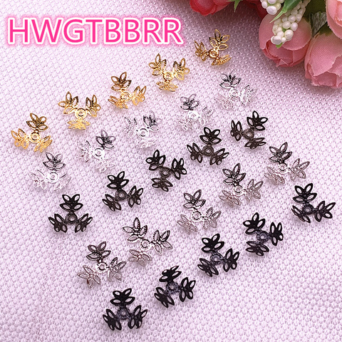 New 100pcs/lot Hollow Flower Findings Cone End Beads Cap Filigree DIY Jewelry Making ► Photo 1/6