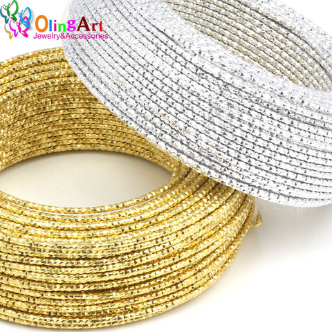 OLINGART 5M/lot 2.0mm Pattern Aluminum wire gold / silver soft craft versatile metal wire necklace DIY Handmade jewelry making ► Photo 1/4