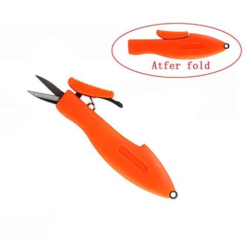 Shrimp-Shaped Stainless Steel Fish Use Scissors Accessories Folding Fishing Line Cut Clipper Fishing Scissor Tackle ► Photo 1/6
