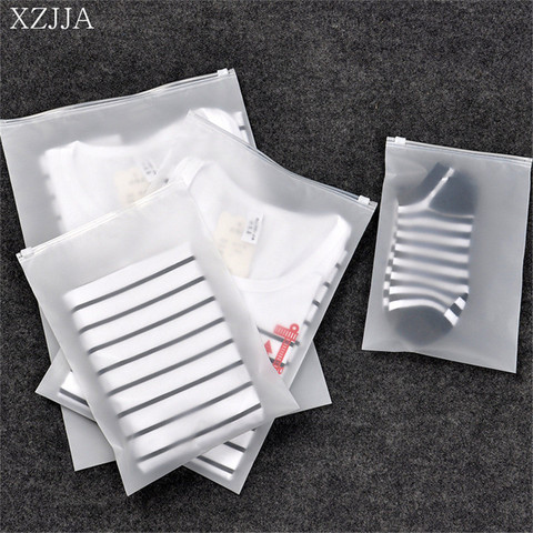 XZJJA 2PC/Set Transparent Frosted Travel Seal Pull Clasp Storage Bags Partition Clothes Underwear Packing Waterproof Organizer ► Photo 1/1