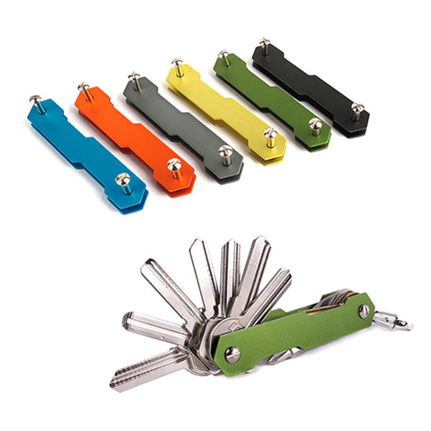 QingGear Keybone Titanium Carbon Fiber Aluminum Key Organizer Car Key Holder  Bar Folder Key Clip Pocke Multi Outdoor Key Tools