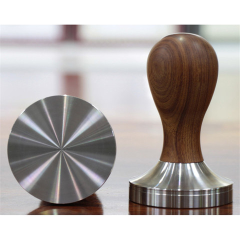 New Stainless Steel 57.5mm 58mm Wooden Handle Coffee Tamper Barista Espresso Tamper Coffee Bean ► Photo 1/6