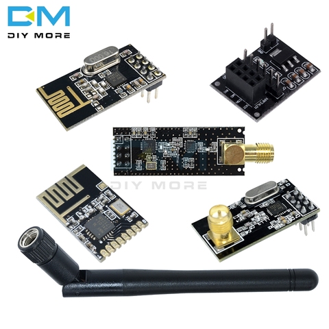 NRF24L01 Wireless Module Board 8 Pin Receiver Transmitter Microcontroller 2.4GHz Antenna Socket Adapter Plate Module for Arduino ► Photo 1/6