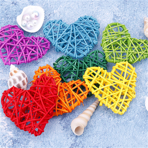 10pcs Five-star heart color rattan ball Thai lamp string accessories for home decoration rattan ball hanging accessior supply ► Photo 1/6