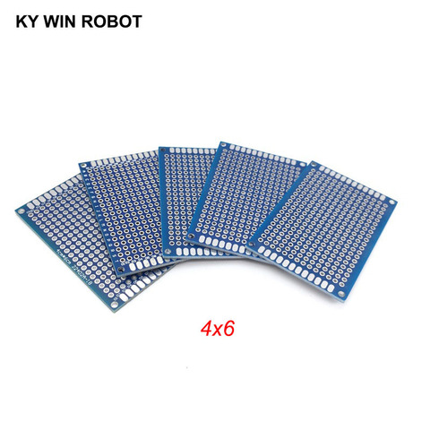 5pcs 4x6cm 40x60 mm Blue Double Side Prototype PCB Universal Printed Circuit Board Protoboard For Arduino ► Photo 1/6