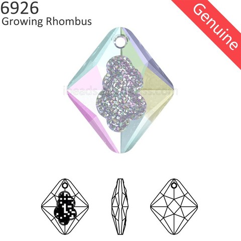 (1 piece) 100% Original Crystal from Swarovski 6926 Growing Crystal rhombus pendant Austria loose beads for DIY Jewelry making ► Photo 1/6