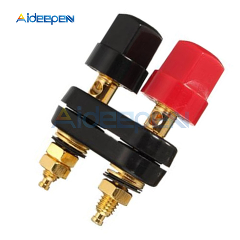 Dual 4mm Banana Plugs Terminals Red Black Connector Banana Amplifier Speaker Plug Jack Binding Post in Wire Connectors ► Photo 1/5