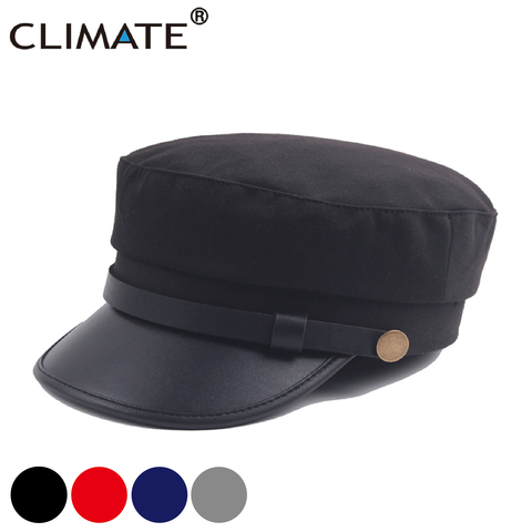 CLIMATE New Women Men Navy Sailor Cap Fashion Military Army Punk Caps New Style Cool Hats Hat Cool Marine Caps for Woman Lady ► Photo 1/6
