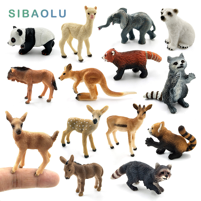 Plastic Simulation Forest Wild Panda Animals Mini Figure Model Kids Gift Toy ME 