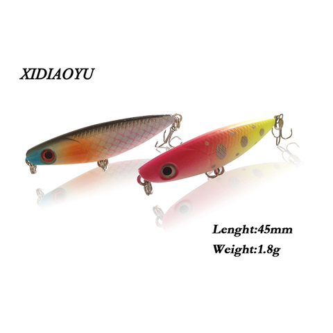 XIDIAOYU  new fishing lure floating top water pencil 4.5cm 1.8g hard bait artificial wobblers crank bait ► Photo 1/6