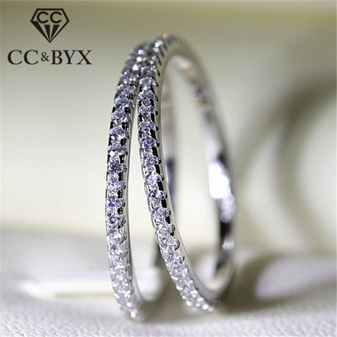 Dropship Plated Silver Ring For Women Luxury Bridal Engagement