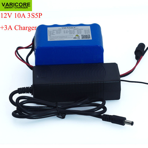 New 12 V 10ah 18650 lithium Rechargeable battery 12v 10000 mAh Camera power is protected with PCB+ 12.6 v 3A battery Charger ► Photo 1/5