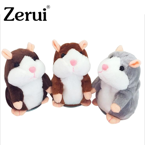 Dropshipping Talking Hamster Falante Mouse Pet Plush Toy Cute Talking Sound Record Educational Stuffed Doll Children Gifts 15cm ► Photo 1/5