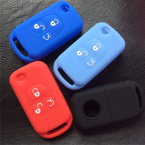 Key Cover MB Red Silicone Protector Car Key Cover Remote Control