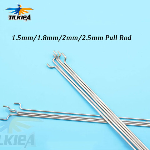 5pcs L300mm Link Stainless Steel Connecting Rod 1.5mm/1.8mm/2mm/2.5mm  for Servos to Connect the Steering rudder ► Photo 1/4