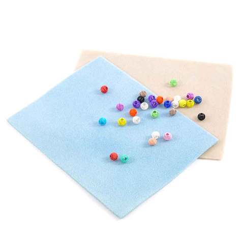 DoreenBeads  2PCs Blue & Brown Bead Mats Jewelry Beading Tools 30x23cm Randomly Color Non-slip Flocking Sponge Polyester Mat ► Photo 1/4