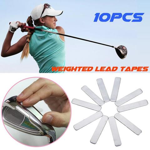 10 pcs/bag Golfer Adhesive Lead Tape Strips Add Power Weight To GOLF CLUB Tennis Racket Iron Putter Racquets Golf Accessaries ► Photo 1/6
