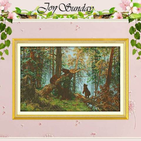 The Pine Forest Morning Counted Cross Stitch Diy 11CT 14CT Cross Stitch Set wholesale Cross-Stitch Kit Embroidery Needlework ► Photo 1/2