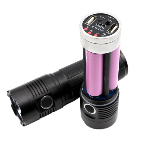 100% Original Powerful XHP70.2 XHP70 XHP50 XPL L2 LED USB flashlight Waterproof 3*18650 High power bank torch portable charging ► Photo 1/6