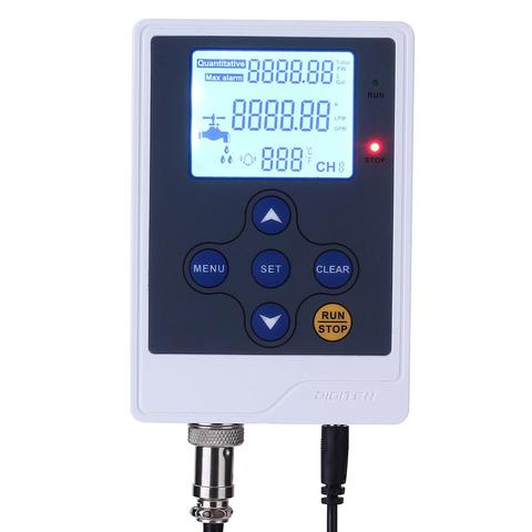 DIGITEN LCD Water Liquid Flow Rate Volume Digital Display Flowmeter Quantitative Controller Liter Gallon LPM GPM ► Photo 1/5