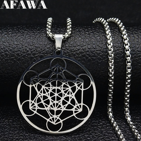 Yoga Hindu Buddhism Tree of Flower Stainless Steel Statement Necklace Women 7 Chakra Necklace Jewelry cadenas mujer N620S02 ► Photo 1/6