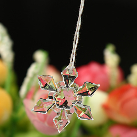 12pcs Transparent Snowflake Clear Crystal Acrylic Frozen for Xmas Tree Pendant DIY Decorative Craft Scrapbooking Decoration ► Photo 1/1