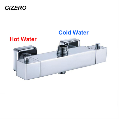 New Arrival Chrome Brass Finish Water Temperature Control Bathroom Thermostatic Shower Set Wall Mounted Thermostat Faucet ZR964 ► Photo 1/6