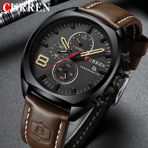 CURREN 8324 Relogio Masculino Sport Watch Men Top Brand Luxury Quartz Men's Chronograph Date Military Waterproof Wrist Watches ► Photo 1/6