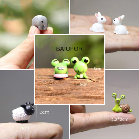 BAIUFOR Mini Animals Miniature Fairy Garden Miniaturas Micro Moss Landscape diy Terrarium Accessories Figurines for Home Decor ► Photo 1/6