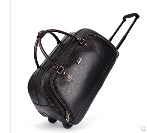 PU cabin Boarding luggage bags Rolling Bag with wheels  travel trolley bag on wheels for  men travel Duffel  Wheeled Travel bags ► Photo 1/6