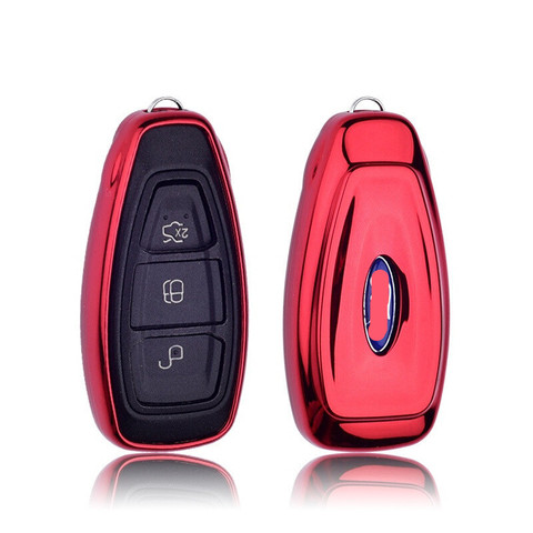 soft TPU Car Key Protect Case Cover For FORD C-MAX FOCUS RS ST Fiesta Hatch car styling key ring shell cover ► Photo 1/6