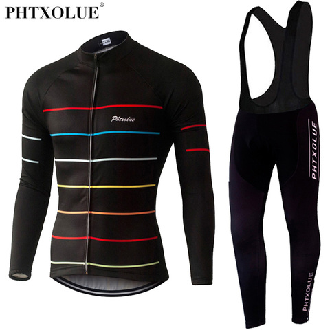 Phtxolue Autumn Winter Thermal Fleece Cycling Clothing Long Sets Bike Clothing Spring Summer Bicycle Cycling Jerseys Sets QY071 ► Photo 1/6