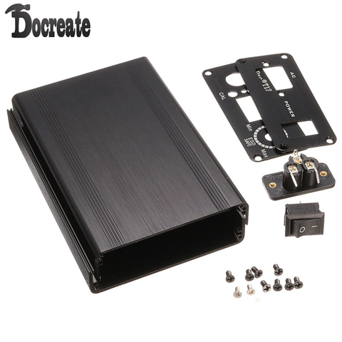 DIY T12 Digital Soldering Iron Station Aluminum Black Shell Case Power Socket Switch ► Photo 1/6