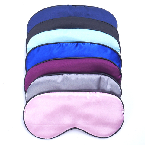 9 Colors Pure Silk Sleep Eye Mask Travel Accessories Padded Shade Cover Travel Relax Aid Blindfold Free Shipping ► Photo 1/6