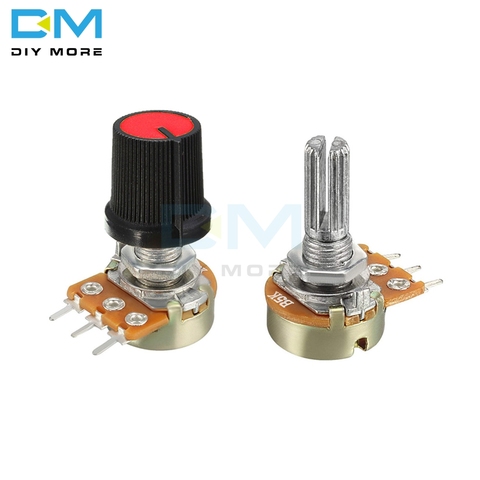 10PCS lot Red Linear Taper Rotary Potentiometer Cap Knob Potentiometer Resistor 1K 2K 5K B10K B20K B50K B100K 250K 500K 1M Ohm ► Photo 1/6