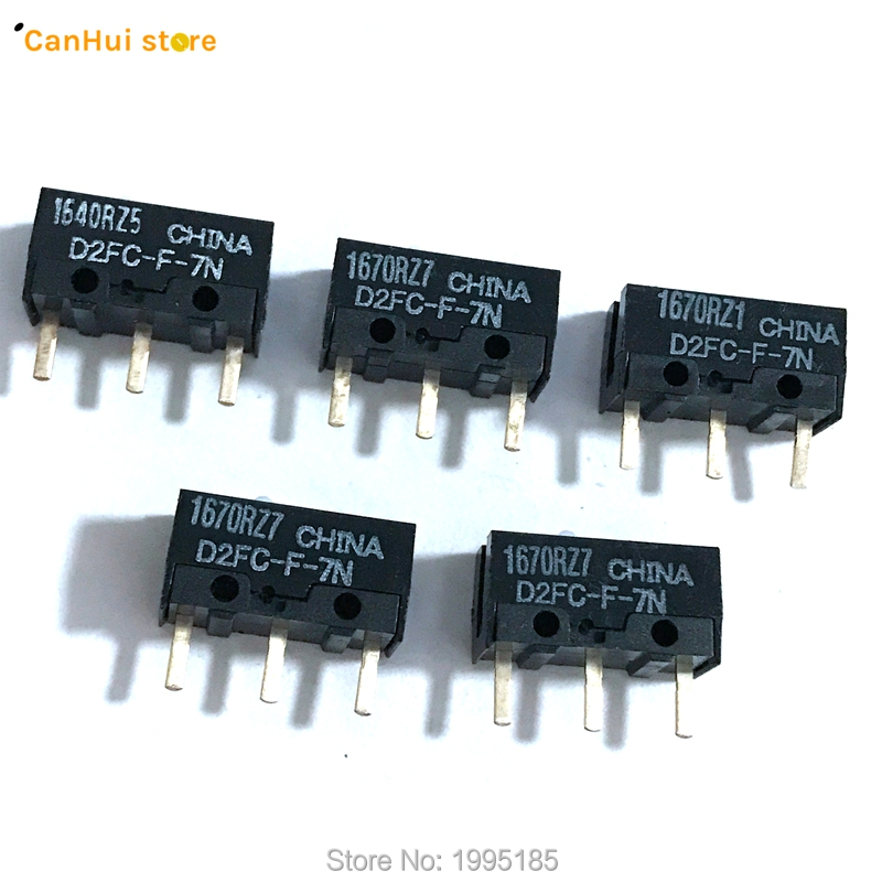 5 Pcs Mouse Micro Switch D2FC-F-7N Button Fretting Replacement 