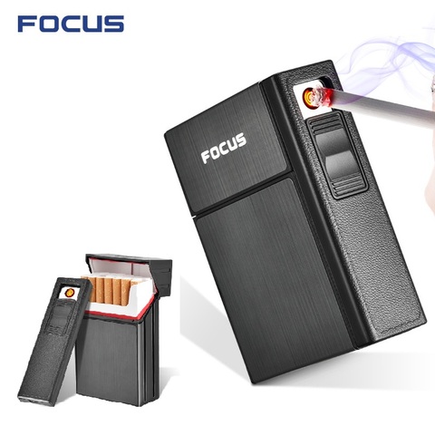 Brand New Detachable Cigarette Case with Lighter Portable Metal Cigarette Holder Case Lighter Usb Eletronic Torch Jet Lighters ► Photo 1/6