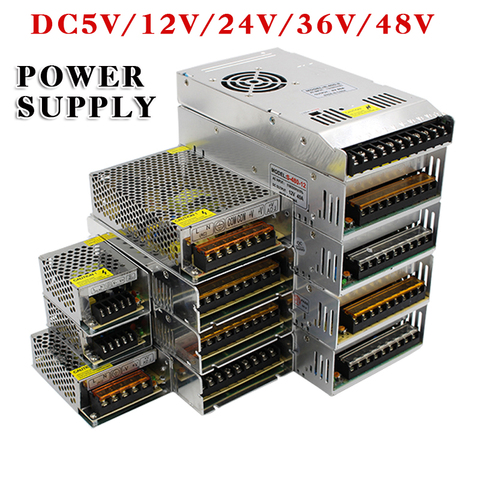 Hot Sale AC85-265V 110V 220V to DC5V 12V 24V 36V 48V 1A 2A 3A 5A 10A 15A 20A 30A 40A 80A CCTV / LED Strip Power Supply Adapter ► Photo 1/6