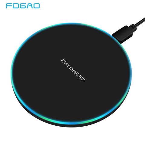 FDGAO 10W Fast Wireless Charger For Samsung S10 S20 S9 Note 10 9 USB Qi Charging Pad for iPhone SE 11 XS XR X 8 Plus Airpods Pro ► Photo 1/6