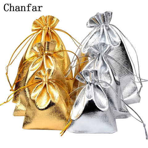 50pcs/bag 7x9cm 9x12cm 10x15cm Adjustable Jewelry Packing silver/ gold colors drawstring Velvet bag,Wedding Gift Bags & Pouches ► Photo 1/6