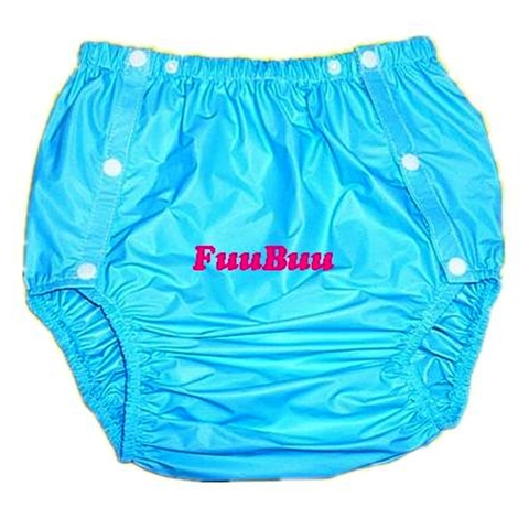 Free shipping FUUBUU2203-Blue-L-1PCS adult diapers non disposable diaper plastic diaper pants pvc shorts ► Photo 1/1