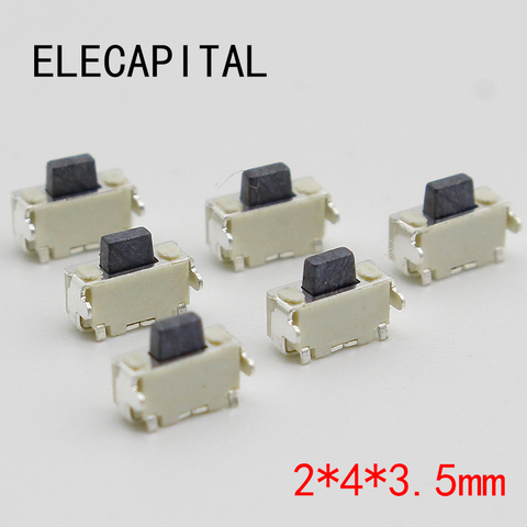 10pcs/lot 2x4 2*4*3.5 MM micro SMD Tact Switch side button Switch phone button ► Photo 1/3