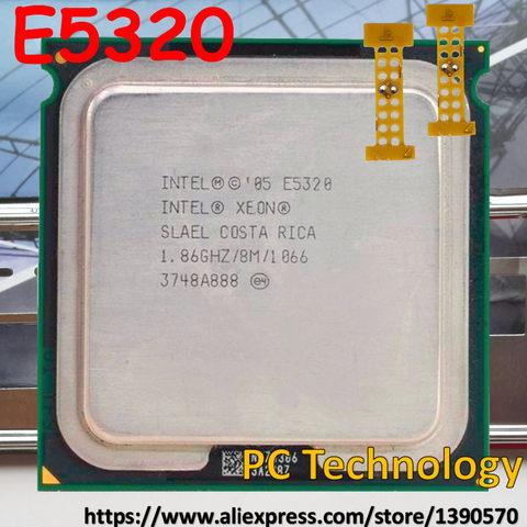 work on Socket 775 Original Intel Xeon E5320 CPU 1.86GHz /8MB/LGA775/ Quad-Core/ CPU Free shipping (ship out within 1 day) ► Photo 1/3