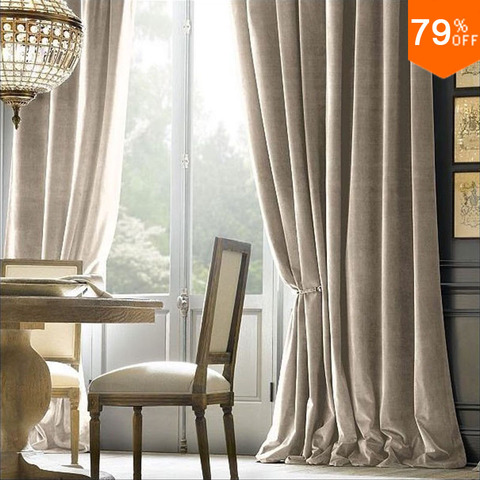bedroom curtains 7 star hotel Velvet Curtain tende pure color cortinas curtain for living room solid velvet blackout Curtains ► Photo 1/6