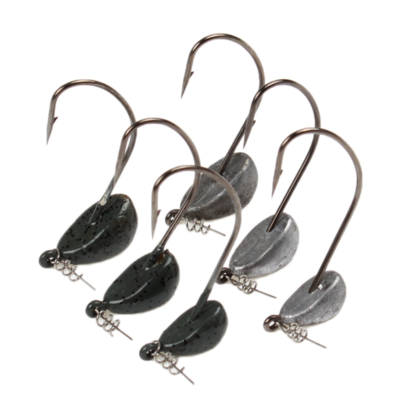 Jig Head Worm Hook 3.5-21g Free Hanging Bottom Fishing Lure