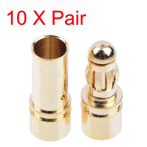 10/20 Pairs 3.5mm Banana Plugs Adapter Gold Plated Bullet Connector Plug Sets RC Part for Battery Terminals Connector Kit ► Photo 1/1
