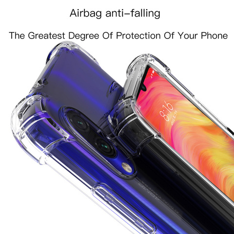 funda for redmi note 7/5/4/6 pro case shockproof transparent TPU case for xiaomi redmi 6a 4x 5plus 5pro case ► Photo 1/4