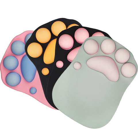 3D Mouse Pad Soft Silicone Cute Cat Paw Mouse Mat Memory Foam Wrist Rests Cushions Mousepad for kids Laptop Computer Mousepad ► Photo 1/6